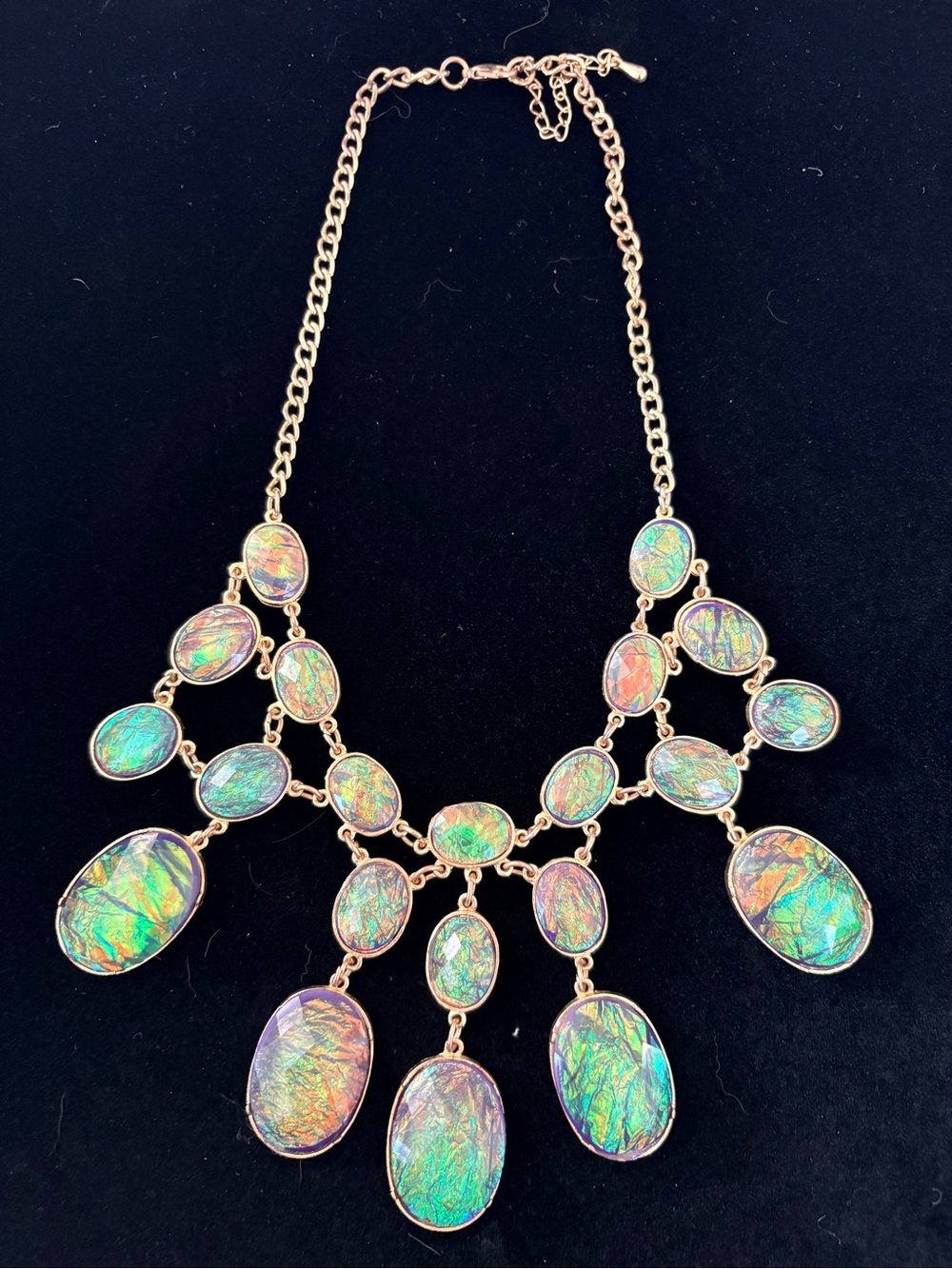 Gold-Tone Multi-Opal Statement Necklace - Women Jewelry